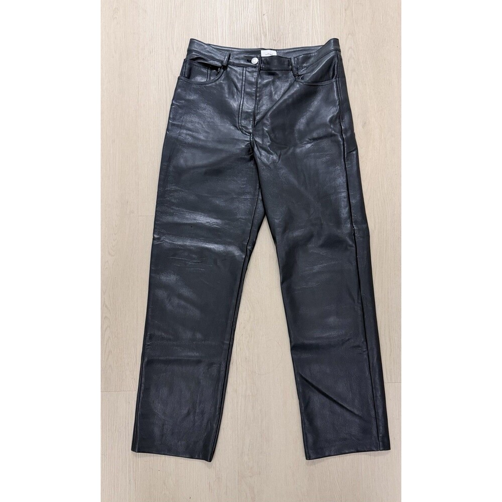 Aritzia Wilfred Melina Vegan Leather High Waist Pants 8